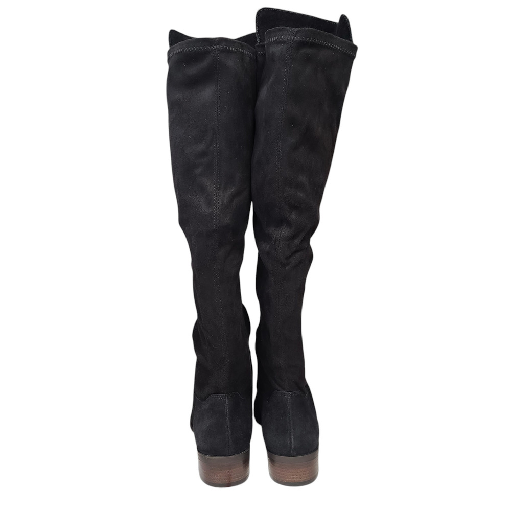 Calypso Womens Suede Tall Over-the-Knee Boots - Black Oiled Suede 7.5M - Picture 5 of 8